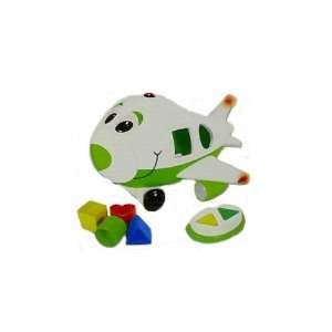   Jumbo the Jet Shape Sorter Remote Control Airplane Green: Toys & Games