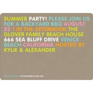    Bright Colors Summer Party Invitations