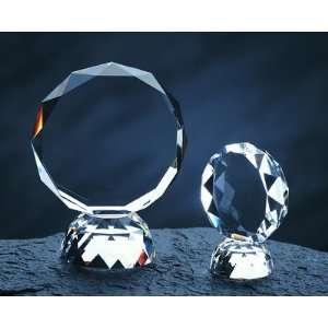  Crystal Faceted Circle Award