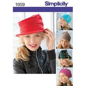  Simplicity Misses Fleece Hats Sewing Pattern 1959 , Size A 