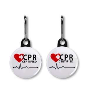 CPR CERTIFIED Heroes 2 Pack of 1 inch Zipper Pull Charms