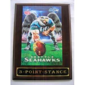    Seattle Seahawks 3D Plaque   3 Point Stance