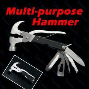  8 function Multi purpose Hammer Knife Screwdriver Tools 