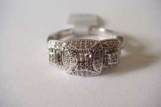 Genuine Diamond Engagement Ring, Wedding Band, Cocktail Ring Size 7 