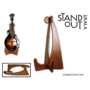   STAND OUT SOLID MAHOGANY MANDOLIN STAND LEATHER TRIM: Everything Else