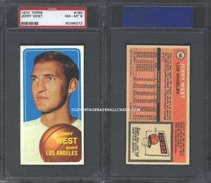 1970 Topps #160 Jerry West   Los Angeles PSA 8  