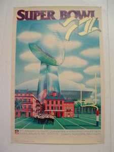   Super Bowl XII Poster Dallas Cowboys Denver Broncos (sku 4605)  