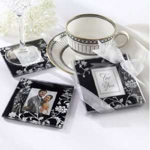Elegant Black & White Photo Coasters:  Kitchen & Dining