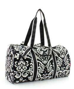  QUILTED DUFFLE Large 21 Carry On Weekend Bag Gym Cheer Sports Tote #1