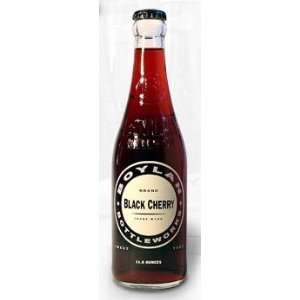 Boylan Soda  BLACK CHERRY (Pack of 12)  Grocery & Gourmet 