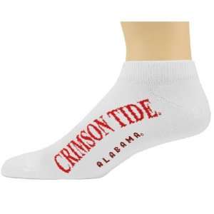  Alabama Crimson Tide White Team Name Ankle Socks Sports 