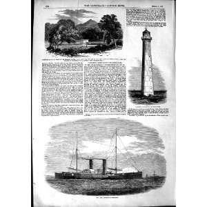   1851 PRUSSIAN WAR SHIP NIX LIGHTHOUSE CHARLES NAPIER