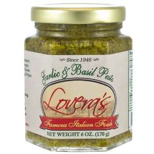 Loveras Garlic Basil Pesto   6oz  Grocery & Gourmet Food