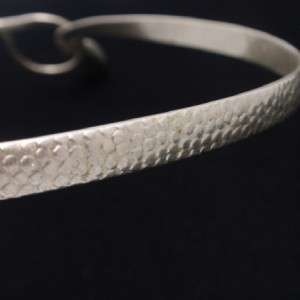 Snake Serpent Necklace Collar Vintage Hammered Details  