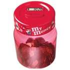 Perfect Solutions M & M Digital Coin Counting Money Jar, Red