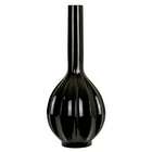 Benzara Designer Contempo Metallic Black Tall Neck Vase 18