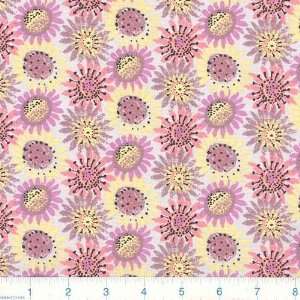  45 Wide Bing Daisies Allover Lilac Fabric By The Yard 