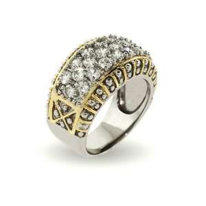  Sparkling Pave Band Silver Ring Size 9 (Sizes 6 7 8 9 