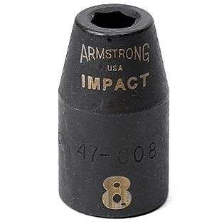 20 mm 6 pt. 1/2 in. dr. Impact Socket  Armstrong Tools Mechanics 