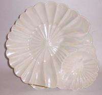 GORGEOUS VINTAGE IRIDESCENT CHIP & DIP SHELL DISH  