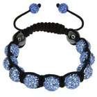 Gem Stone King Fully Iced Out Hip Hop Pave Light Blue Disco Ball 