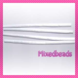 10 White Satin Cover Hair Band Headband Kit Fabric 9/16  
