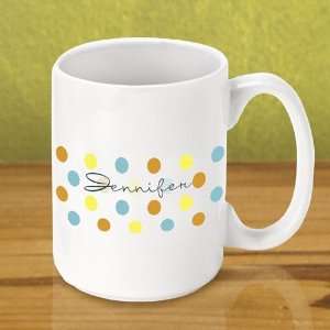  Personalized Dots Coffee Mug: Kitchen & Dining