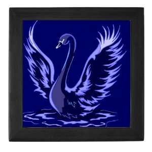  Blue Swan Bird Keepsake Box by  Baby