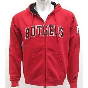Rutgers Automatic Full Zip Hooded Sweatshirt (Team Color)   Small 