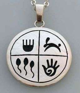 Native American Hopi Petroglyph Pendant with Chain  