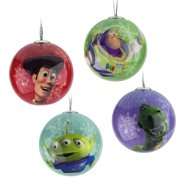 Disney 4ct 40mm Decoupage Ball Ornaments Pack   Toy Story 