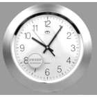 Telesonic Silver Quartz Wall Clock w/ Quiet Sweep Second Hand