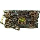 Vecceli Italy Snake Skin Embossed Clutch Handbag Designed by Ronella 