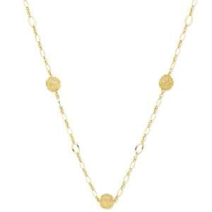  14k Gold Fancy Wire Ball Necklace Jewelry