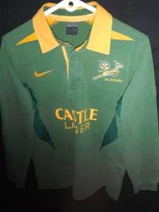 MENS S RUGBY UNION VTG!!! SOUTH AFRICA AUTHENTIC NIKE JERSEY GC 