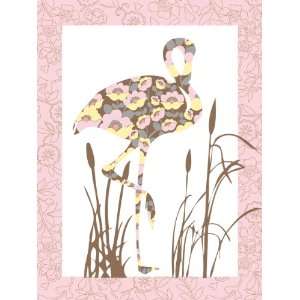  Oopsy Daisy Floral Flamingo Wall Art, 18 by 24: Home 