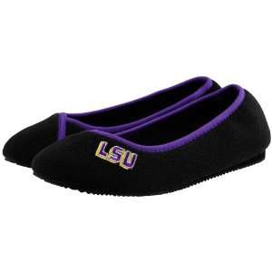  LSU Tigers Ladies Black Ballerina Slippers (11/12): Sports 