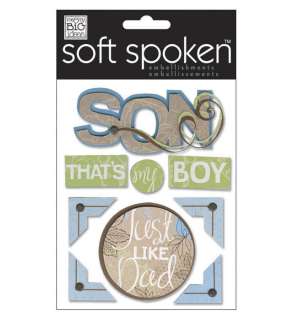 Soft Spoken Father Son Just Like Dad Family 3D Stickers  