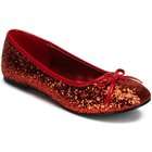 Shoes Lets Party By Pleaser Shoes Red Glitter Star Flat Adult Shoes 