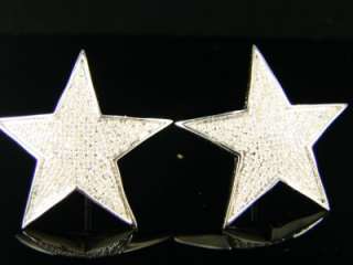 MENS/LADIES STAR SHAPE 26 MM DIAMOND XL STUD EARRINGS  