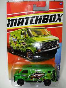 2011 Matchbox #70 Chevy Van GREEN METALLIC PRO ATOM MOC 035995307827 