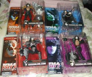 2002 MCFARLANE KISS CREATURES COMPLETE SET THE FOX SPACE ACE THE DEMON 
