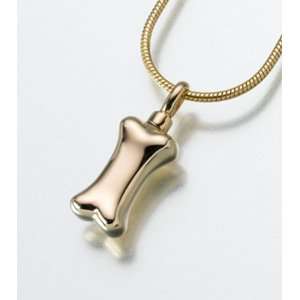  Gold Vermeil Dog Bone Cremation Jewelry: Jewelry