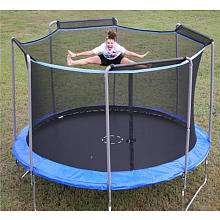 12 foot Round Trampoline and Enclosure Combination   Sportspower 