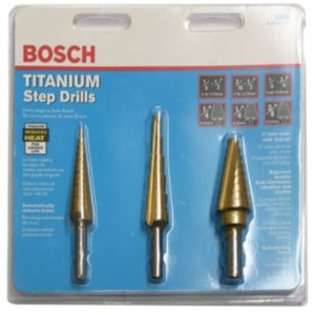 BOSCH SDT30 3 Piece Titanium Step Drill Bit Set 