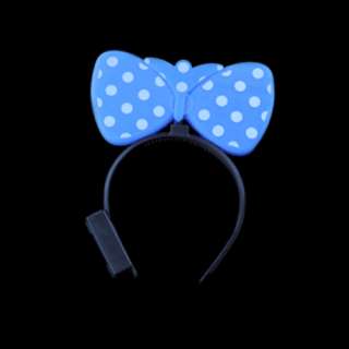 New Minnie Mouse Headband LED Flashing Glow Bow Party  