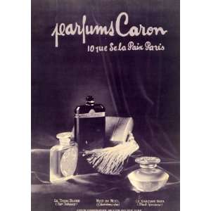 1925 Ad Caron Parfums French Perfume Scent New York Paris Black 