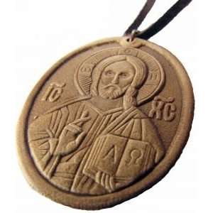   Jesus Genuine Leather Pendant With Leather Necklace 
