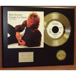 Rod Stewart 24kt 45 Gold Record & Reproduced Sleeve Art LTD Edition 