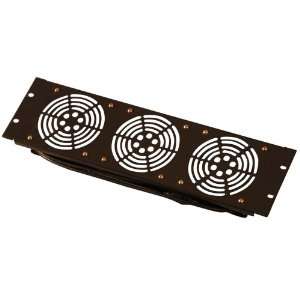  Cases 3U Fan Panel with Elongated, Contoured Vent Holes for 3 Fans 